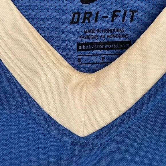Nike Dry Fit “Lunardi’s” V-Neck Basketball Sporty Athletic Blue White Boys Men J - Picture 4 of 10